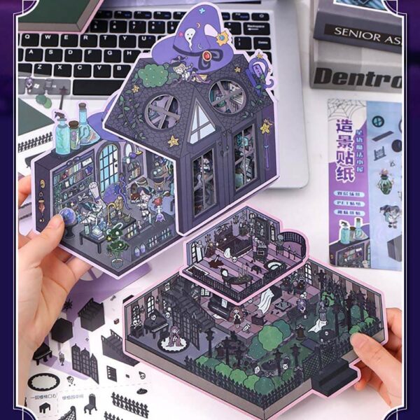 Enchanted Realms DIY 3D Scene Stickers 2 Cute Miniature Scenes
