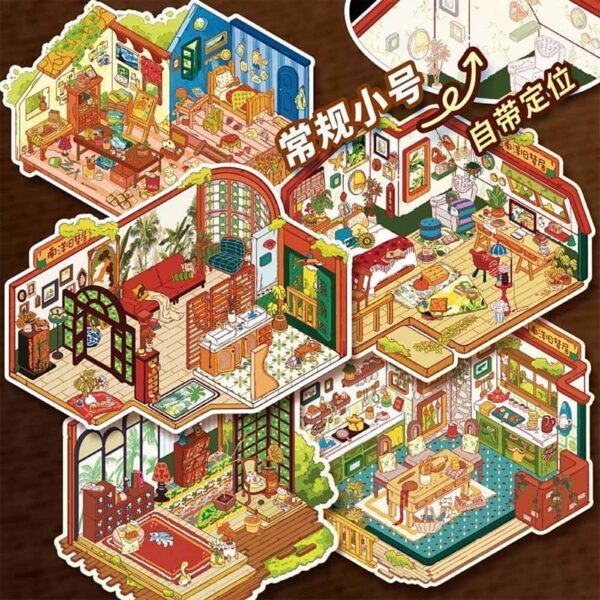 Artistic Persian Abode DIY 3D Scene Stickers Van Gogh / Persian Living Room / Persian Foyer / Persian Bedroom / Persian Kitchen