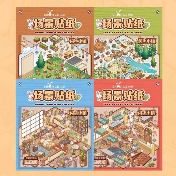 Town Neighbors DIY 3D Scene Stickers Forest Camping / Rabbit House / Froggy House / Bunny Yard