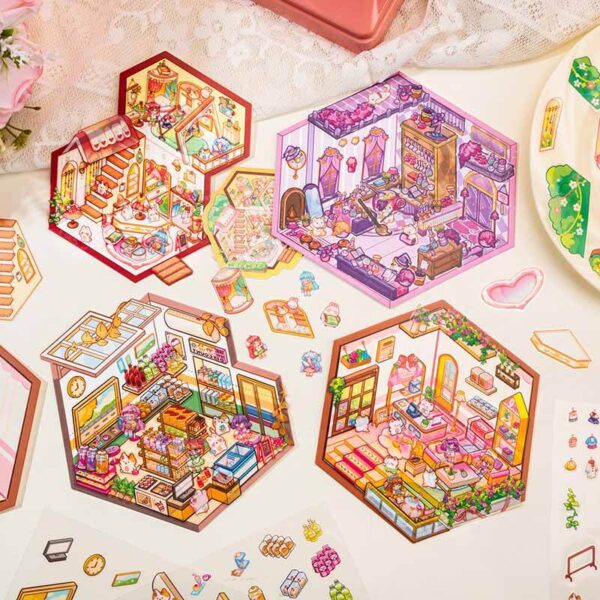 Feld Town DIY 3D Scene Sticker Bedroom / Checkroom
