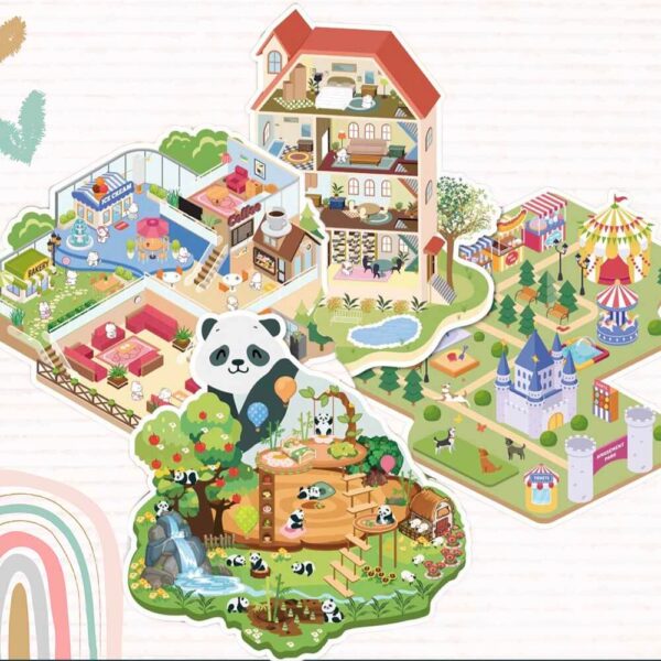 Cozy Carnival DIY 3D Scene Stickers Puppy Party / Dessert Market / Panda Paradise / Cozy Home Touch