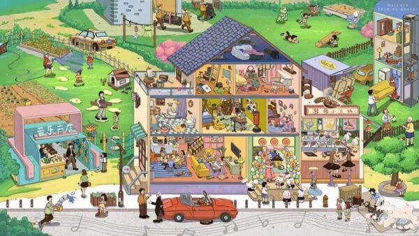 Simple Pleasures DIY 3D Scene Stickers Good Morning / Joyful Potluck / Leisurely Afternoon
