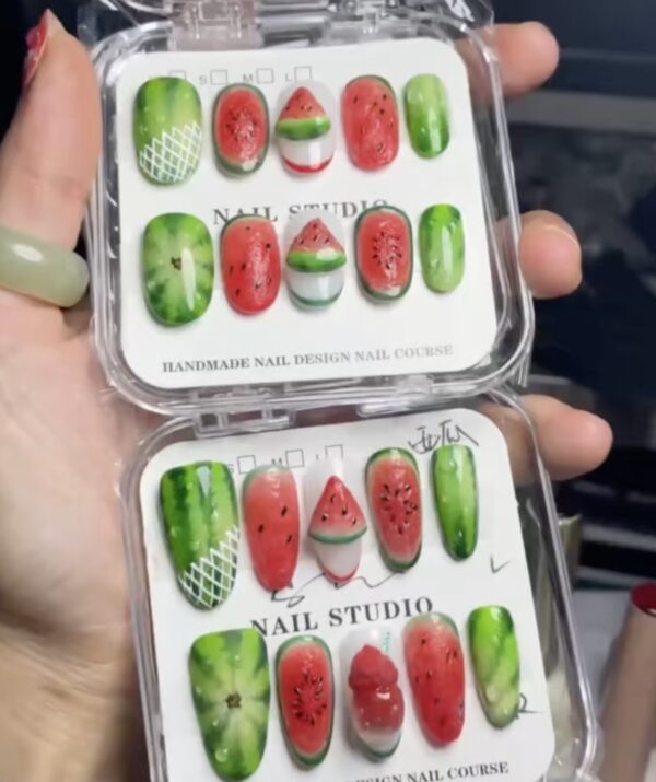 【Handmake】Watermelon Press On Nails W-sh